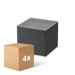 Mehrfachpackung 4x D'Lite Elingen Wandleuchte Solar Schwarz Up & Down - 830 Warmweiß | IP54 - Bewegungssensor