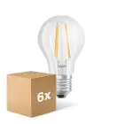 Mehrfachpackung 6x Ledvance Classic LED E27 Birne Fadenlampe Klar 7W 806lm - 827 Extra Warmweiß | Dimmbar - Ersatz Für 60W